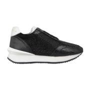 Skinnende læder platform sneakers