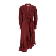 Elegant Silke Burgundy Kjole