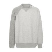 Grå Uldblanding Crew Neck Sweater