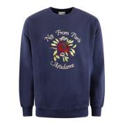 Blomstret Slogan Sweatshirt