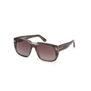 Aviator solbriller i brun 56F