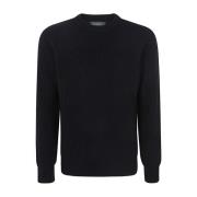 Sort Crewneck Raglan Slim Fit Sweater