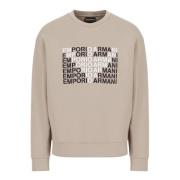 Grafisk Broderet Ørn Sweatshirt