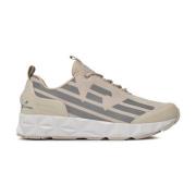 Trykt logo tekstil sneakers - Beige