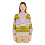 V-hals Alpaka Uld Sweater