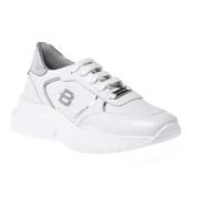 Sneaker in white calfskin