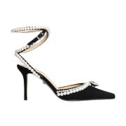 Elegant Slingback Pumps i Sort Ruskind