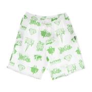 Horns Allover Boardshort White Badedragt