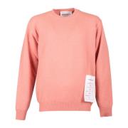 Peach Crew Neck Wool Cashmere Sweater