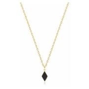 NIALAYA X OSCAR AKERMO: Gold Onyx Necklace