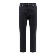 Sort Denim Slim Fit Bukser med Metalstjerner