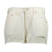 Hvid Dame Denim Shorts 501 Stil