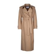 Stilfuld Kvinders Lang Trenchcoat