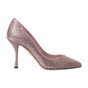 Pink Strass Krystal Hæle Pumps