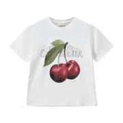 Cherry Flower T-Shirt Top Hvid