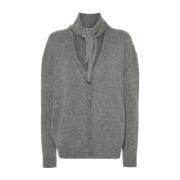 Grå Melange Cardigan