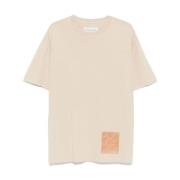 Beige Jersey Logo T-shirts og Polos