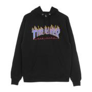 Flame Hood Sweatshirt Sort/Blå