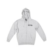 Logo Zip Hoodie Sweatshirt Grå/Sort