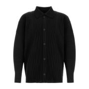 Stilfuld Sort Polyester Cardigan