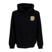 Sort Zip Hoodie med Tilpasset Logo