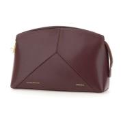 Bordeaux Grained Kalveskind Clutch Taske