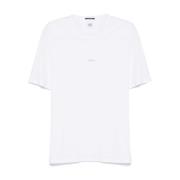 Hvid Jersey Logo Print T-shirt