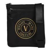 V-Emblem Nylon Messenger Taske