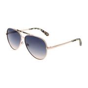 Rosaguld Aviator Solbriller med Gradient Linser