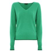 Angora Uld V-Hals Pullover