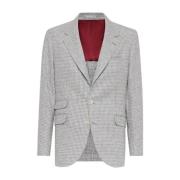 Houndstooth Uld Blazer