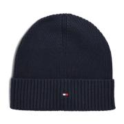 Blå Pima Bomuld Flag Beanie