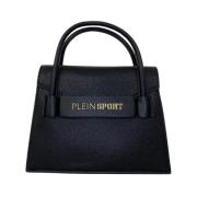 Sort Polyethylen Logo Tote Taske