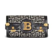 B-Buzz 23 læderclutch med jacquard monogram