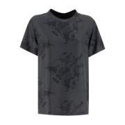 Silk Twill Crew-Neck T-shirt med Fabula Vitae Print