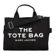 Sort Canvas Tote Taske med Logo