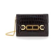 Brun Croc Mini Taske