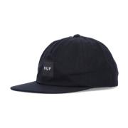 Sort Ustruktureret Snapback Flad Skygge Kasket