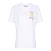 Hvid T-shirt med Grafisk Print