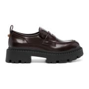 Bordeaux Genial Stud Læder Loafers