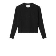 Sort sweater med rund hals FW24/25 kollektion