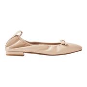 Freya Creme Læder Ballet Flats