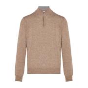 Luksus Uld Cashmere Half-Zip Sweater