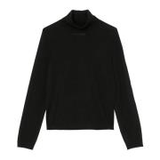 Almindelig fintstrikket turtleneck sweater