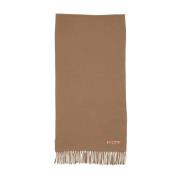 Fringe Wool Scarf i Karamel