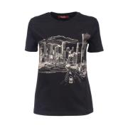 Grafisk Print Bomuld T-shirt Ernesta