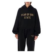 Cropped Fleece Hoodie