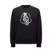 Grafisk Print Loose Fit Sweatshirt