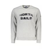 Elegant grå rund hals sweatshirt