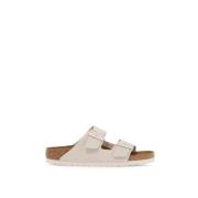 Suede Slide Sandaler med Justerbare Stropper